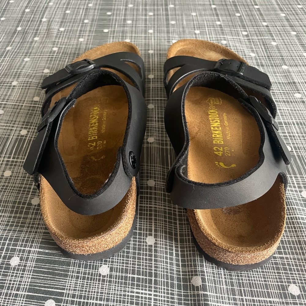 Birkenstock Black Leather Sandals - Picture 3 of 4